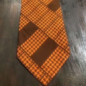 Rivetz of Boston Brown and Orange vintage necktie